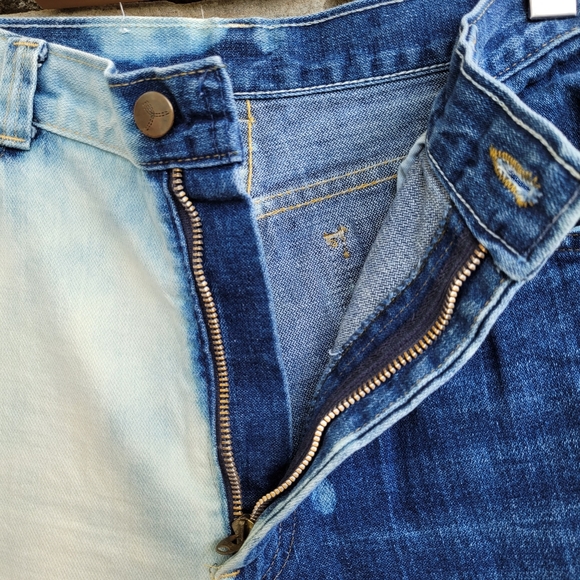 Vintage GWG Bleached and Blue Jeans - Picture 4 of 6